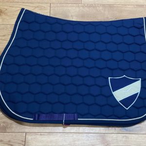 Animo Shield Saddle Cloth- Navy with Beige