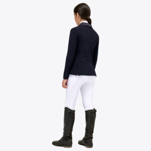 Cavalleria Toscana Girl's GP Competition Jacket- Navy with Grey Collar