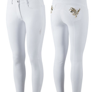 Animo Nailend Ladies Competition Breeches- WHITE/NAVY