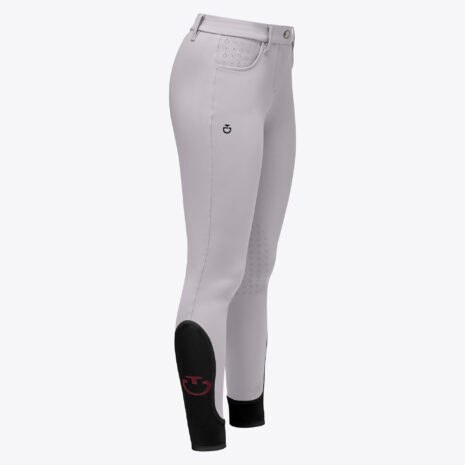 The Cavalleria Toscana Girl's Motif Print Breeches featuring the embossed CT logo on the pockets and across the back.