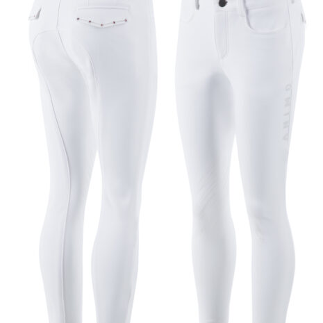 Animo Nonve Girls Competition Breeches in white with pink