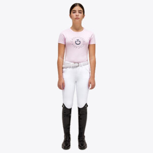 Cavalleria Toscana Children's Orbit Print T Shirt- Pink & Light Grey